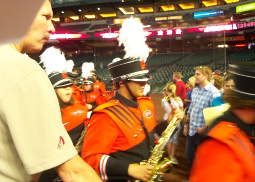 Globe High School Band at Az News Radio/Skyview Networks Affiliate D-backs Night 5-12-12