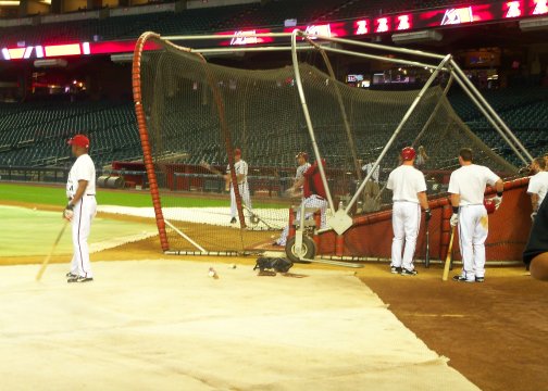 Batting Practice at Az News Radio/Skyview Networks Affiliate D-backs Night 5-12-12